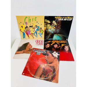 Lot of 5 Disco / R&B Records, Diana Ross, The Trammps, Van McCoy, Bee Gees, Chic